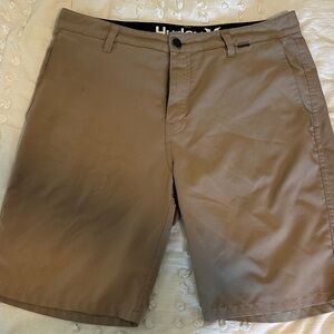Hurley Men's Khaki Flat Front Shorts